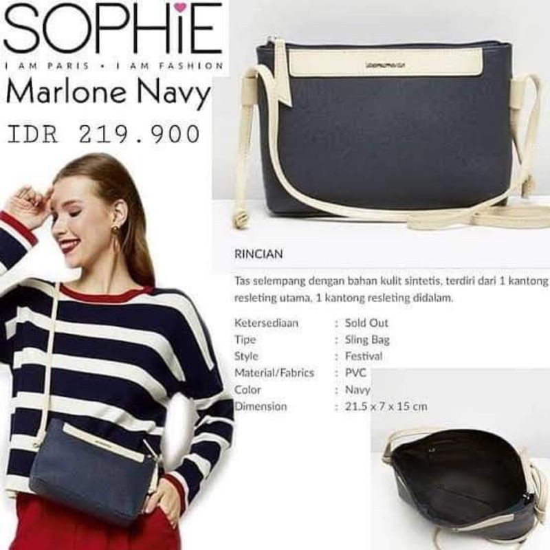 tas marlone navy Sophie paris