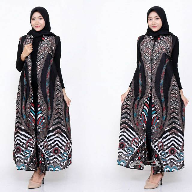 Long Cardigan Wanita Modern/Long Dress Batik/Pakaian Wanita/Busana Muslim