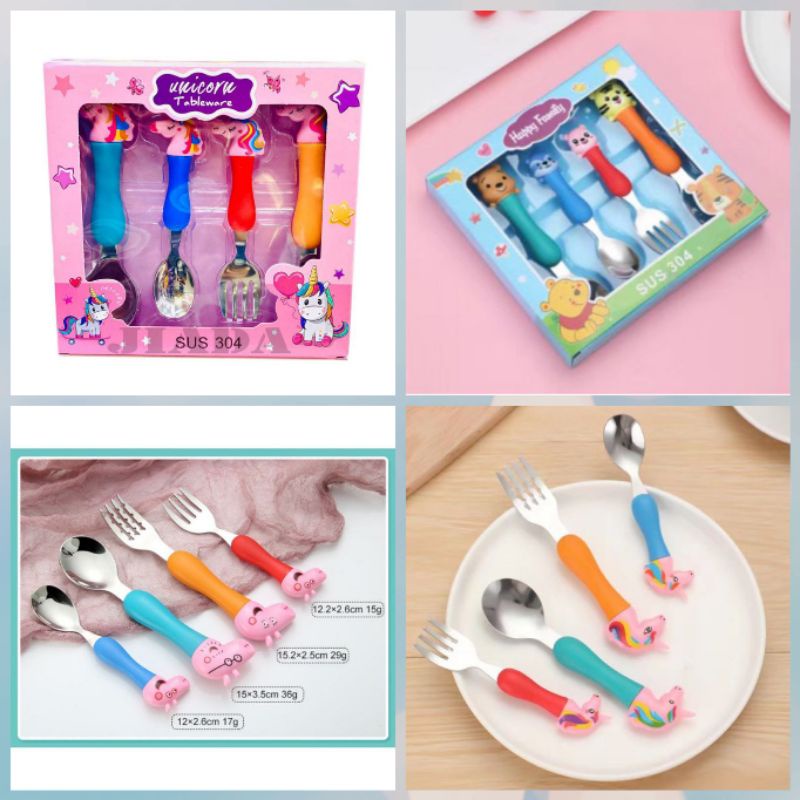 Set sendok anak stainless 304(1set isi 4pc)