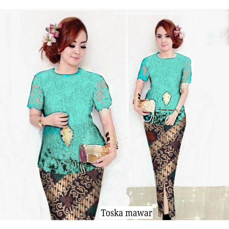 Setelan Brokat Wanita/Setelan Brokat Batik