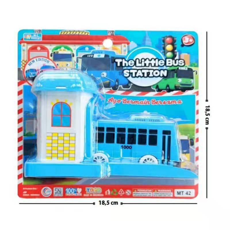 Bronsis - Mainan Edukasi Anak Little Bus Tayoo MT42 Di Tekan dan Jalan Pull Back - Mainan Kendaraan MT 42-2