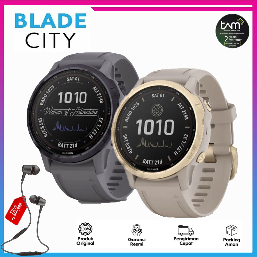 Garmin Fenix 6S Pro Solar Garansi Resmi TAM 2 Tahun