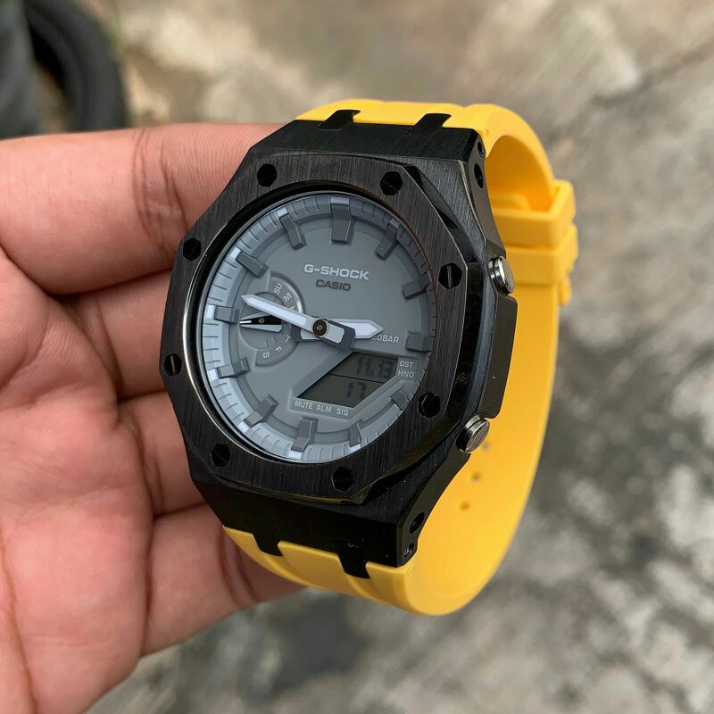 Jam Casio G-shock GA2100 Custom Strap dan Bezel