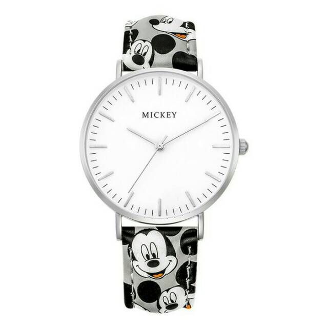 Disney Ori MS1160 Mickey Mouse Jam Tangan Wanita Perempuan Remaja Dewasa Grey