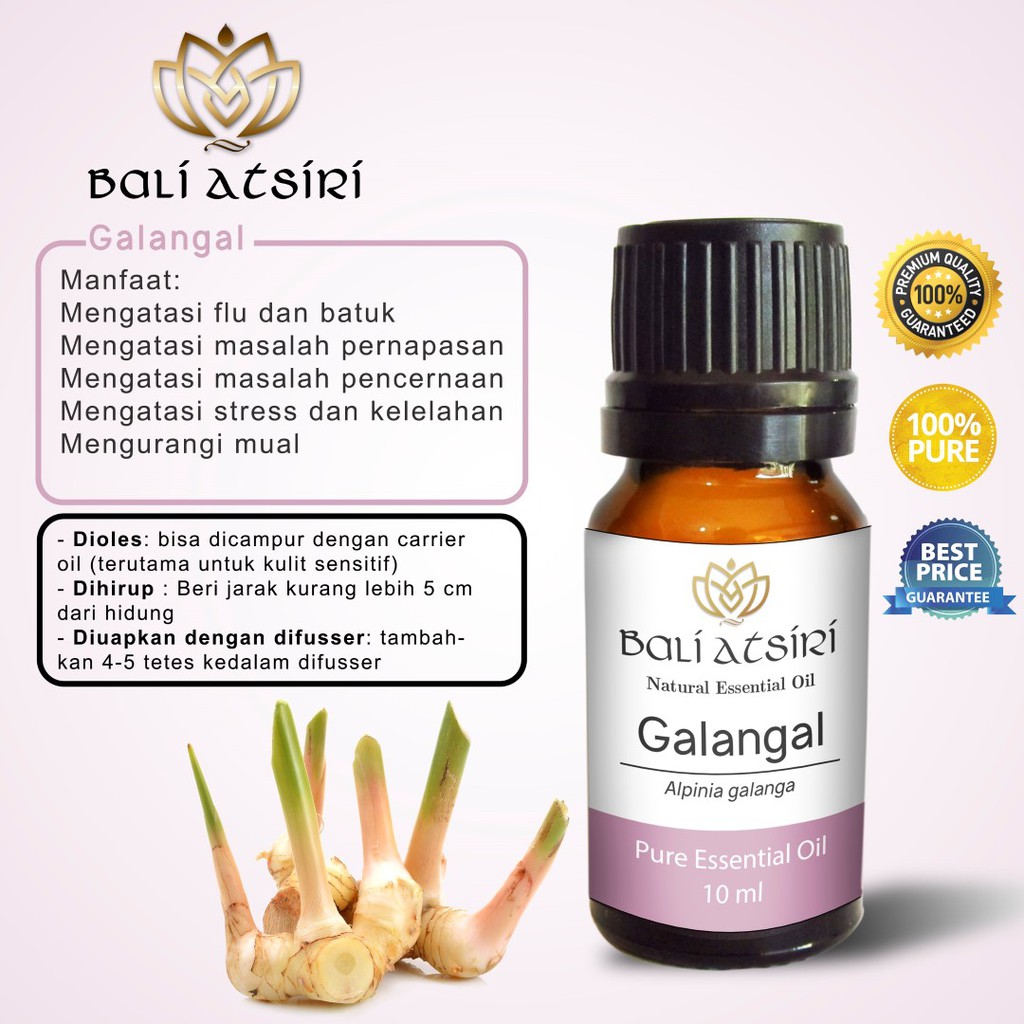 Bali Atsiri Galangal Oil 10 ml | Pure Essential Oil Galangal | Minyak Atsiri Lengkuas