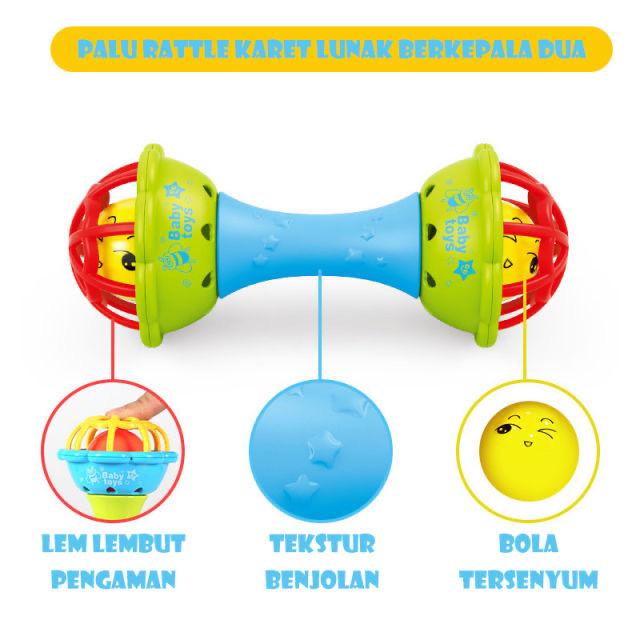 Mainan Kerincingan Bayi / Teether Rattle Stick/Mainan Gigitan Bayi Bpa Free