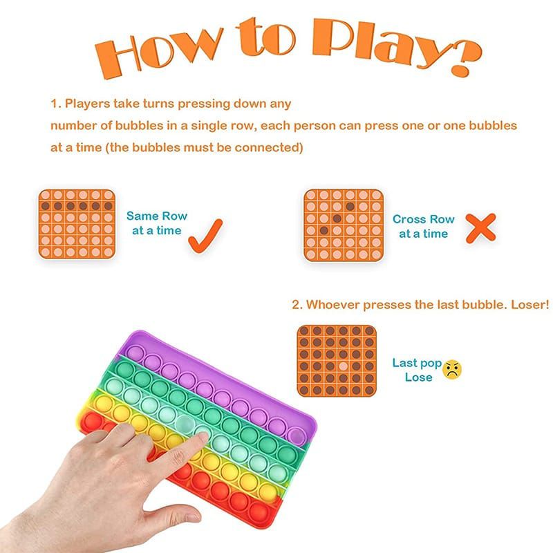 viralkan Ready KOTAK PENSIL POP IT 2IN1 Big Pop It Pencil Case Bag Pops Fidget Toys Push Bubble Pen Holder Silicone Sensory Game P005-7