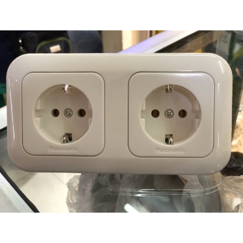 Stop kontak seri double panasonic stop kontak 2 gang Panasonic non CP