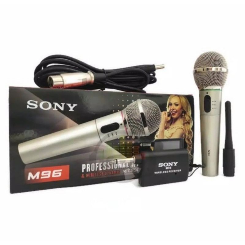 Sony M-96 Microphone Bisa wireless dan kabel 2IN1 -suara mantap