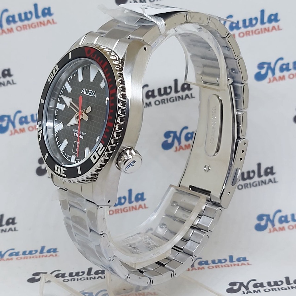 Alba Quartz AS9P01X1 Black Dial - Jam Tangan Pria AS9P01