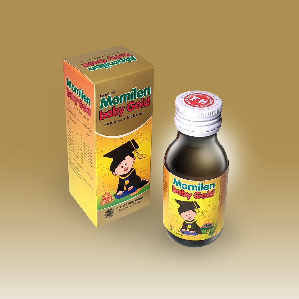 MOMILEN BABY GOLD 60ml / DHA / Pertumbuhan Otak Anak / Tulang dan Gigi / AA / Kemampuan Berpikir