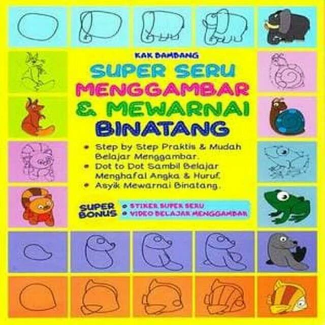 SUPER SERU MENGGAMBAR & MEWARNAI BINATANG