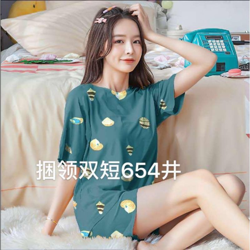 Baju tidur hotpants wanita bahan spandek import