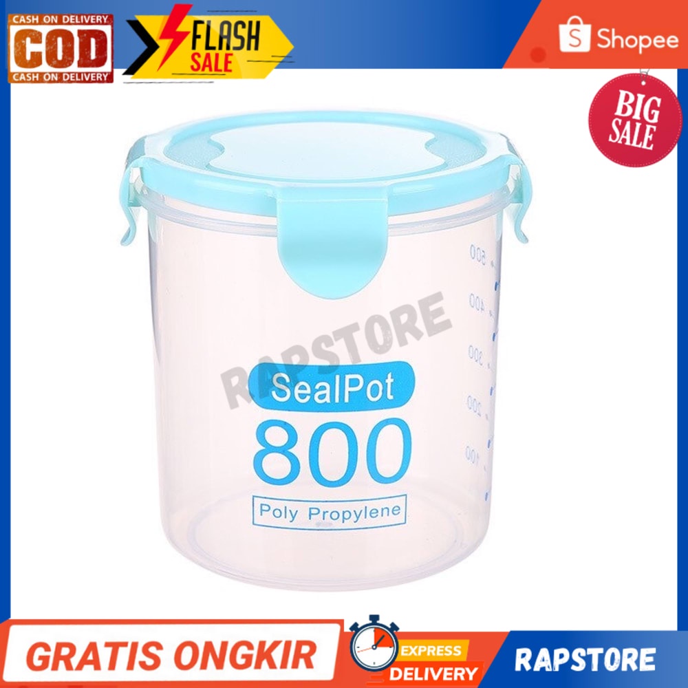 GS8 Toples Wadah Penyimpanan Makanan Food Storage Container 800ml LISM H1212 - Blue