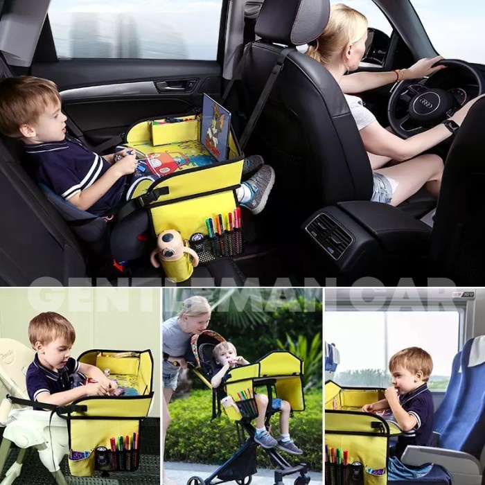 Car Kids Table Tray Meja Jok Kursi Mobil Belakang Anak Alas Makan Gambar Bermain