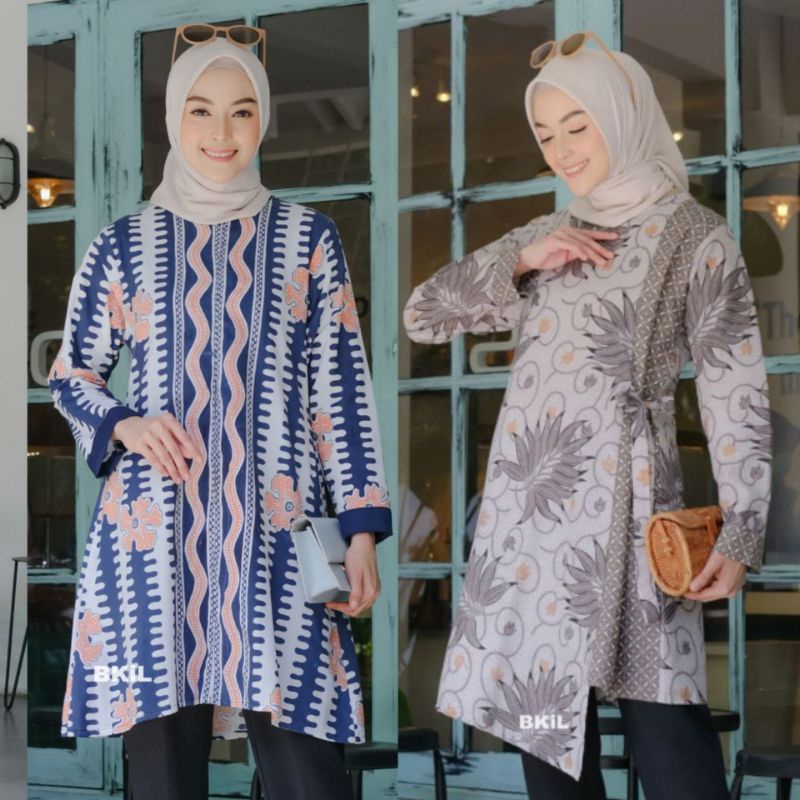 Grosir Terlaris SERUT GENES JELITA TUNIC NAVBOR YELBOR WHITBOR CREAMBOR TUNIK BATIK MODERN HRB030