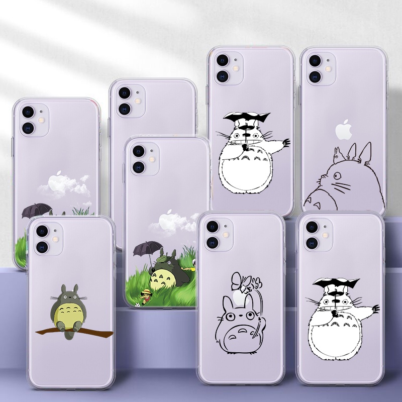 casing softcase iphone 5 5s se 2020 6 6s 7 8 plus x gambar totoro lucu q42