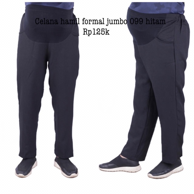 Celana hamil 099 hitam jumbo formal