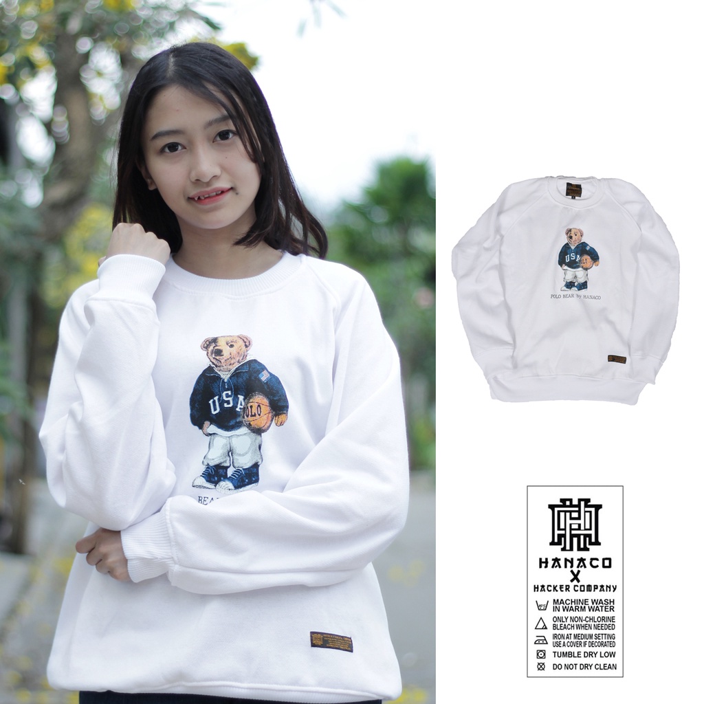 CREWNECK MOTIF BERUANG SIMPE TERLARIS