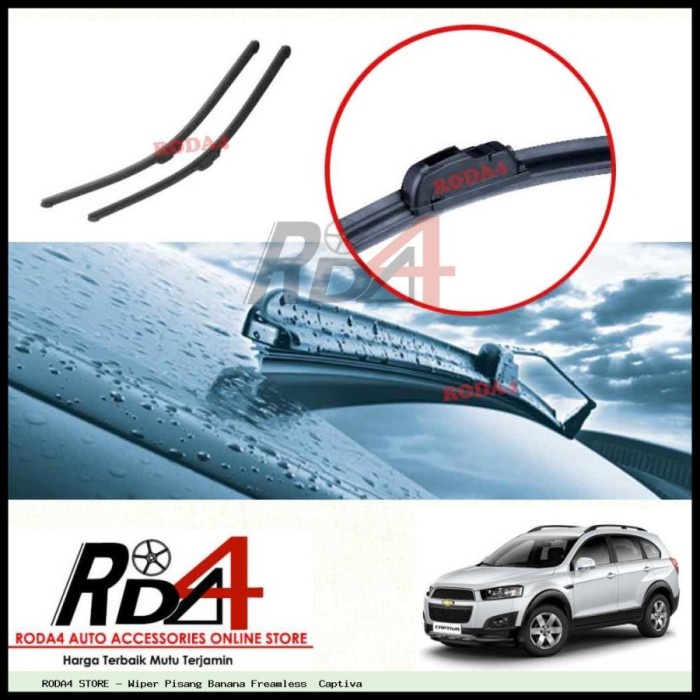 Wiper Mobil Hyundai Creta 24 16 Frameless Banana 1 Set 2 Pcs