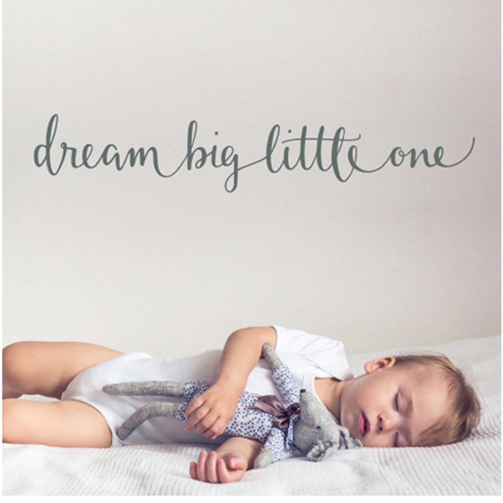 stiker dinding wall sticker dream big little one