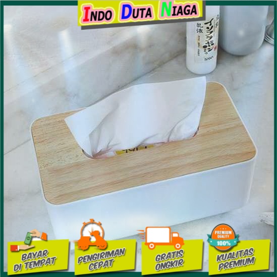 TaffHOME Kotak Tisu Kayu Multifungsi Model 1 Slot - ZJ001