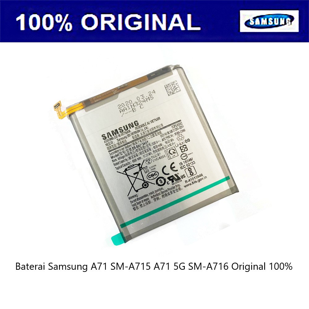 Baterai Samsung A71 SM-A715 A71 5G SM-A716 Original 100%