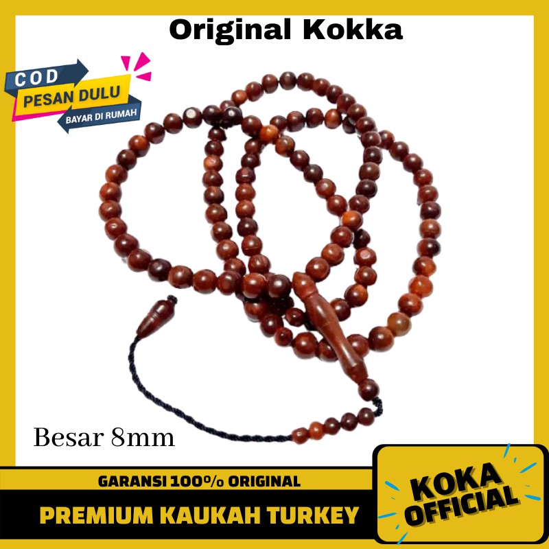 COD Tasbeh Kauka Bulat 99 Butir Tasbih Kayu Kaoka Kaokah Koka Kaukah Asli By Kokka Official