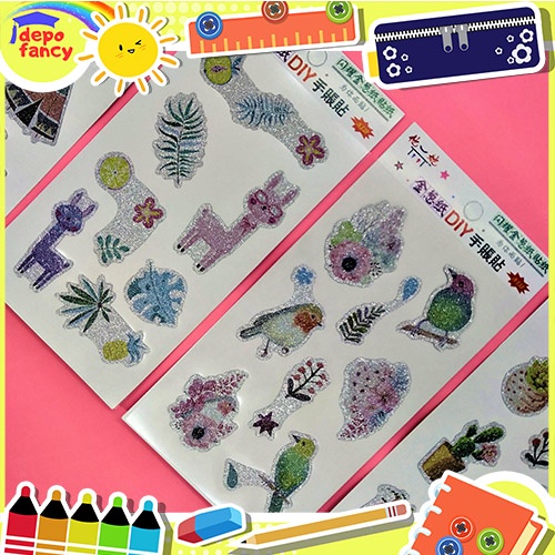 

[4 PCS] Stiker DIY JCTZ1008 / Sticker Hias Lucu 1 Set Isi 4 Lembar Sesuai Foto