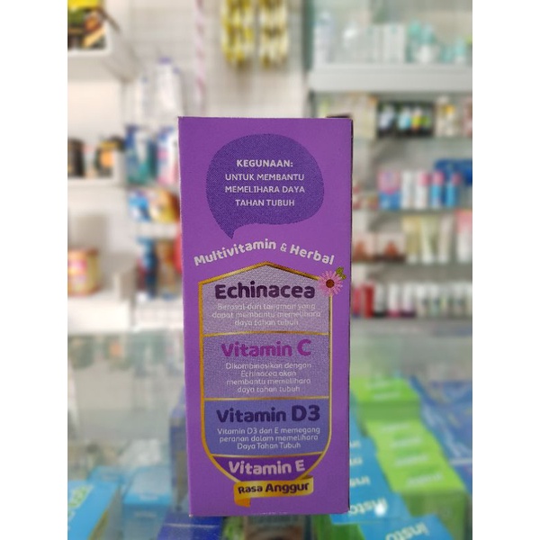 Vidoran Smart Imun Up 100ML/Multivitamin &amp; Herbal Rasa Anggur