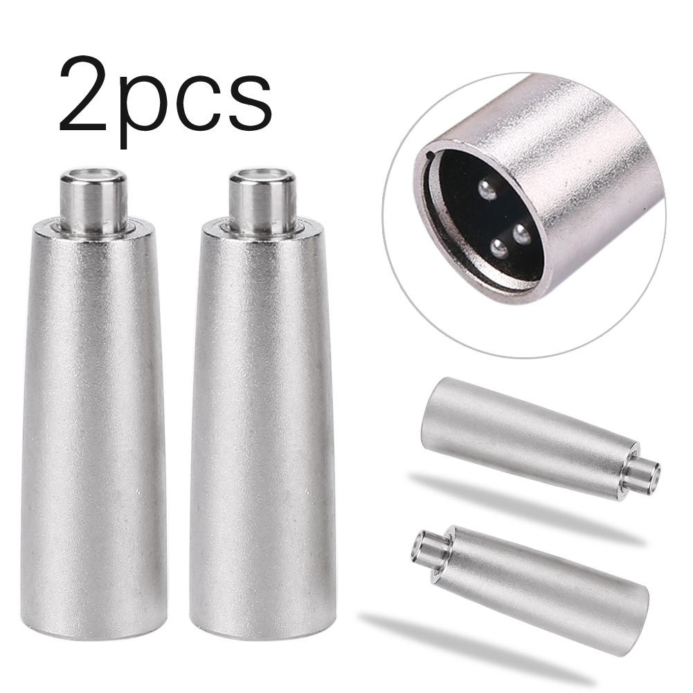 MOJITO 2pcs Metal XLR 3 Pin Male to RCA Female Audio Jack Adapter Plug Connector