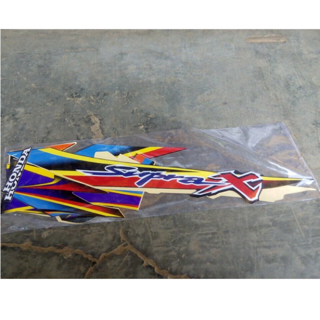 Striping sticker honda supra x 100 supra x lama