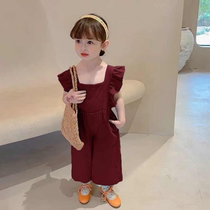 IL - Jumpsuit Aira Anak Perempuan / Setelan Jumpsuit Balita Perempuan Ruffle Korea Style