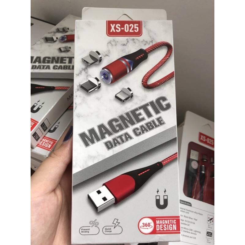 MAGNETIC CABLE/ Kabel Data MODEL XS-025 3in1 KABEL TALI SEPATU