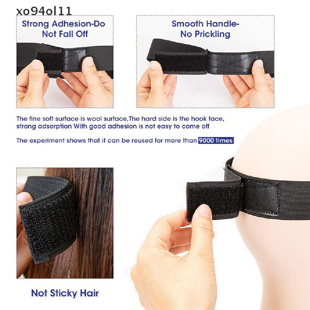 Xo 1PC / 1 Set Strap Elastis Adjustable Anti Slip Untuk Wig / Rambut Palsu