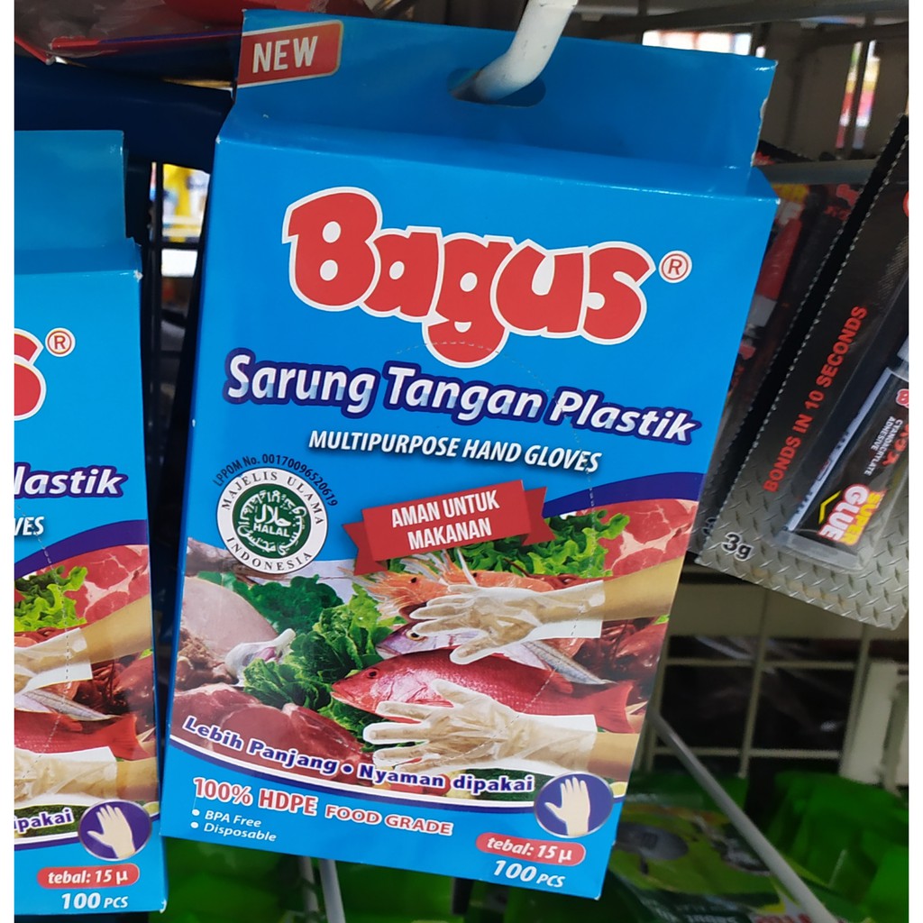 Sarung Tangan Plastik Bagus 15 Milli Mikron HDPE Food Grade