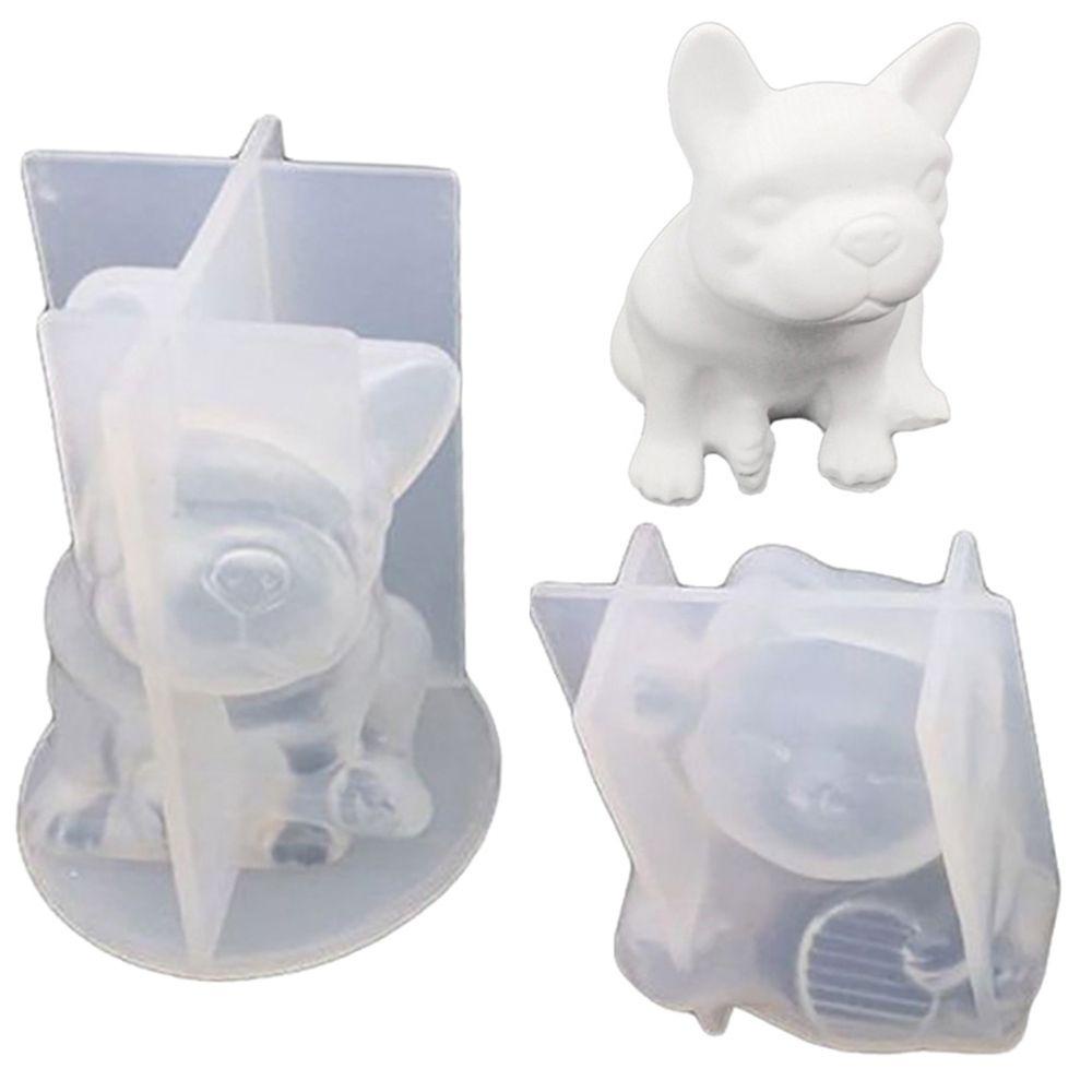 [Elegan] French Bulldog Cetakan Lucu DIY Untuk Dekorasi Kue Pembuatan Sabun Perhiasan Kalung Plester Kucing Anjing Resin Casting Cetakan