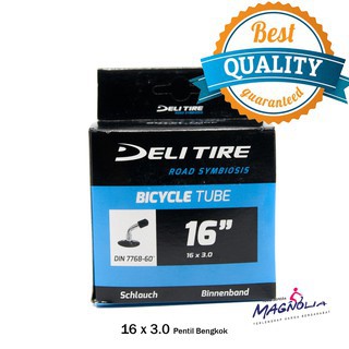 Ban Dalam Sepeda Listrik / SELIS 16 X 3.0 Pentil Bengkok Merk DELI TIRE