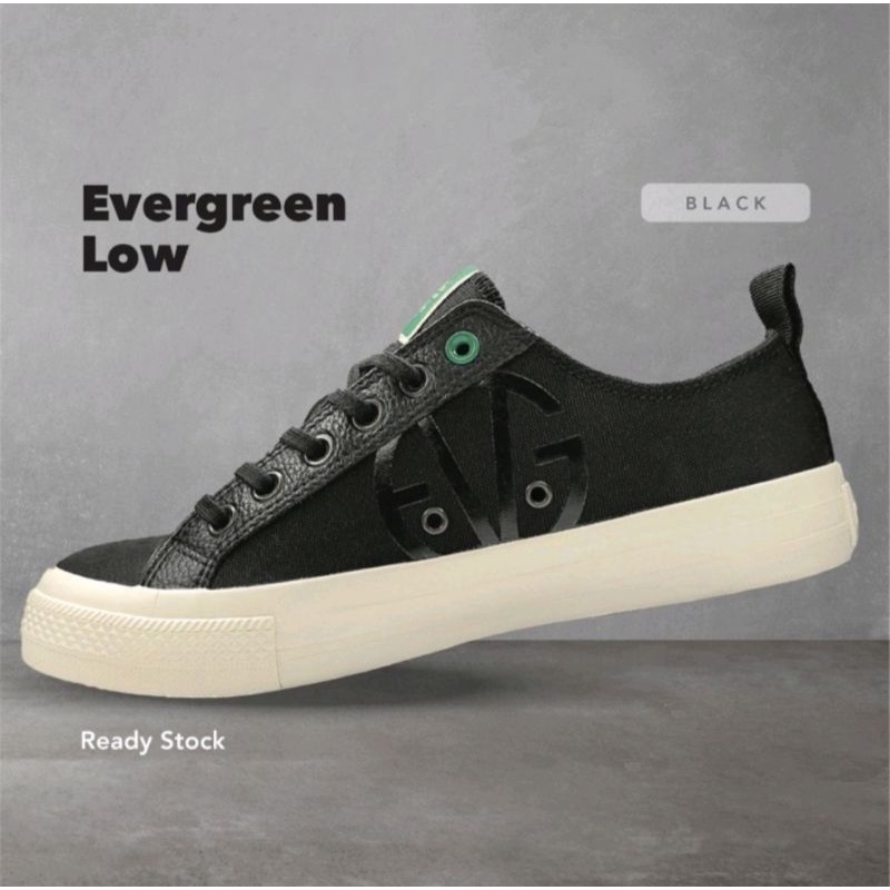 Ventela Evergreen Black Natural - Sepatu Sneakers