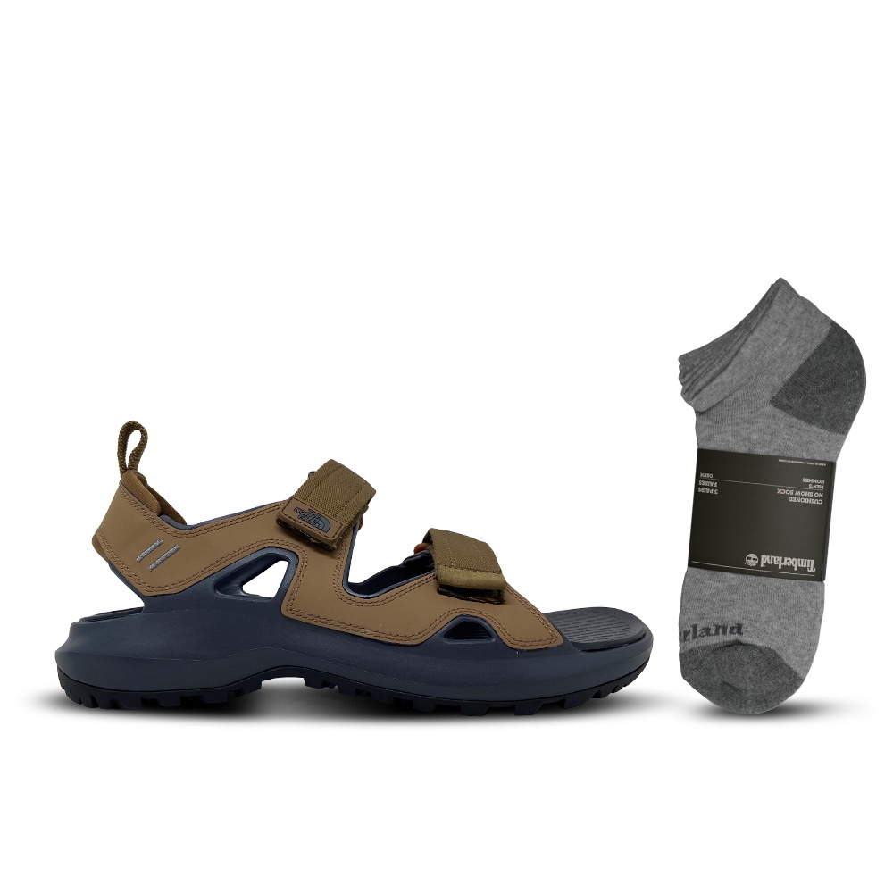 The North Face Men Hedgehog Sandal III Brown Free Sock