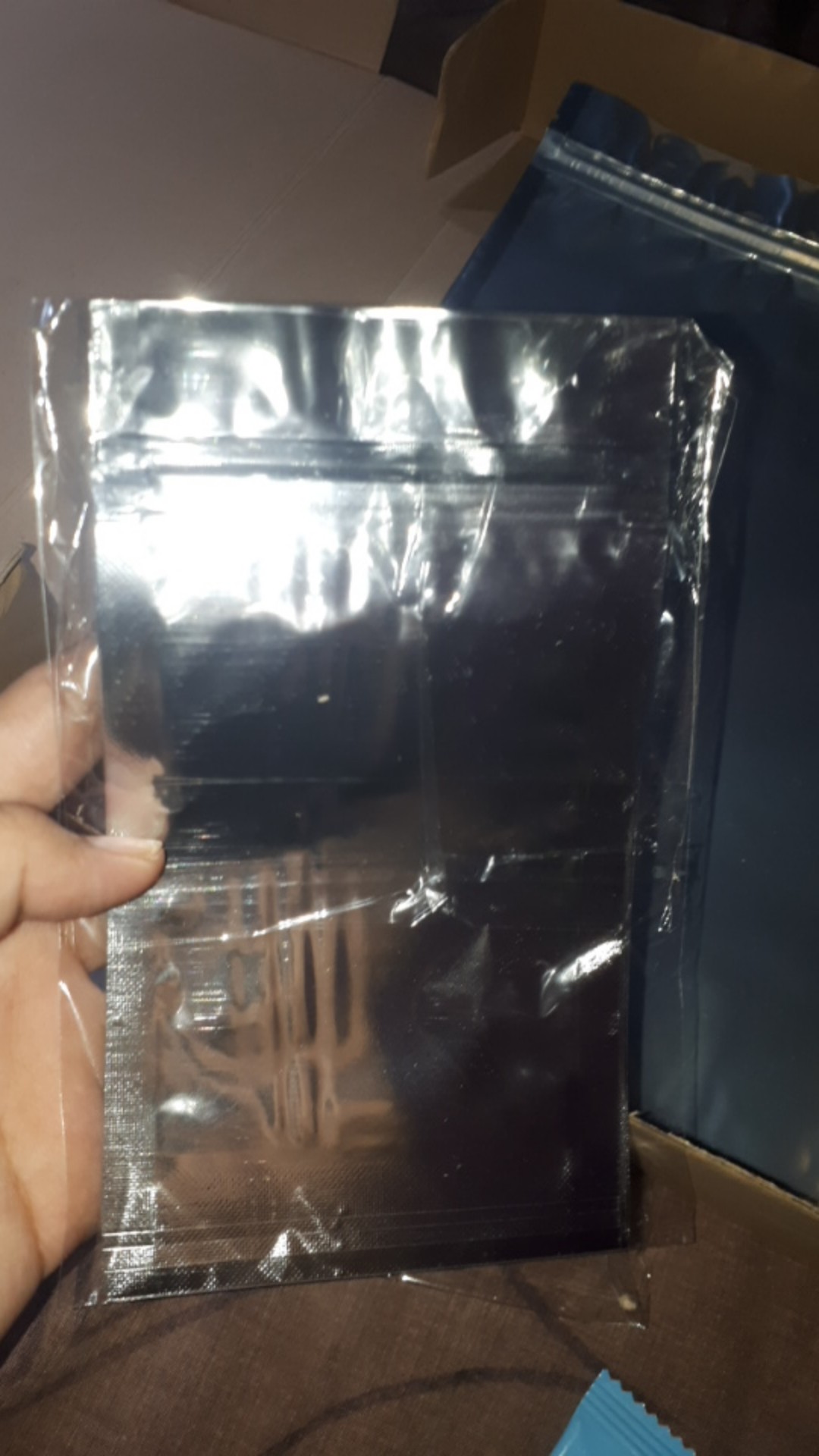 Plastik Klip Metalized Silver 9cm X 15cm Kemasan Plastik Flat Bottom Ziplock [isi 10pcs ]