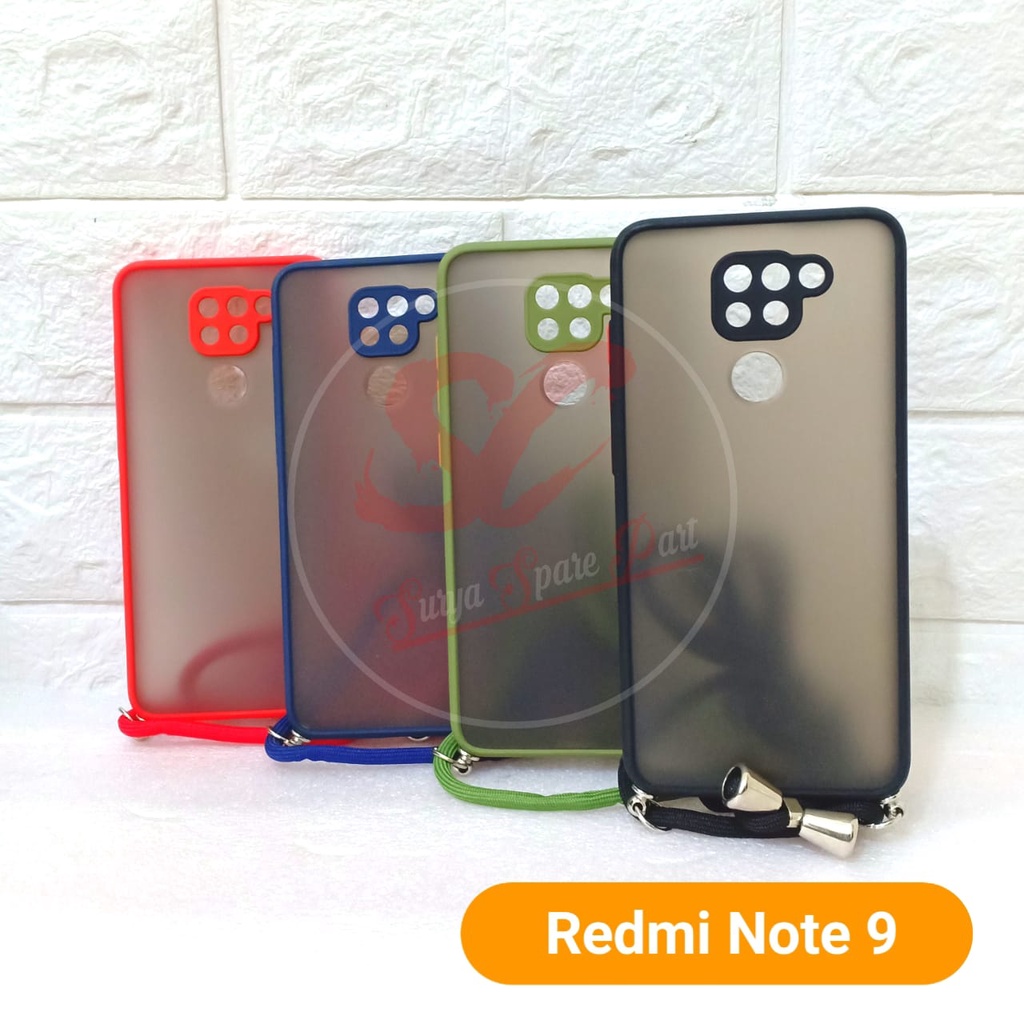 CASE MATTE + TALI LANYARD - SLING CASE MATTE XIAOMI REDMI NOTEE 9 PRO REDMI 9C REDMI NOTE 8 REDMI NOTE 7 POCOPHONE X3 PRO X3 NFC - SC- SC