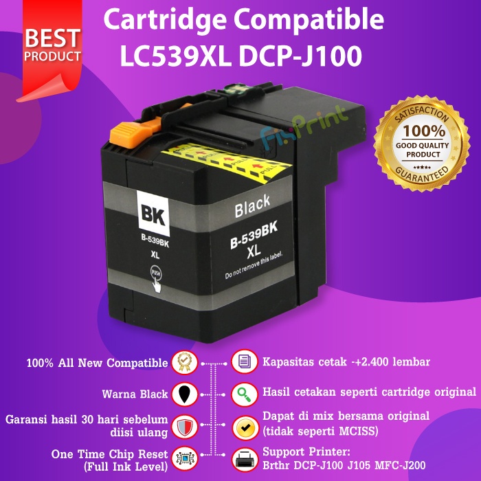 SET CMYK Compatible Tinta Printer Brther DCP-J100 J105 MFC-J200 New