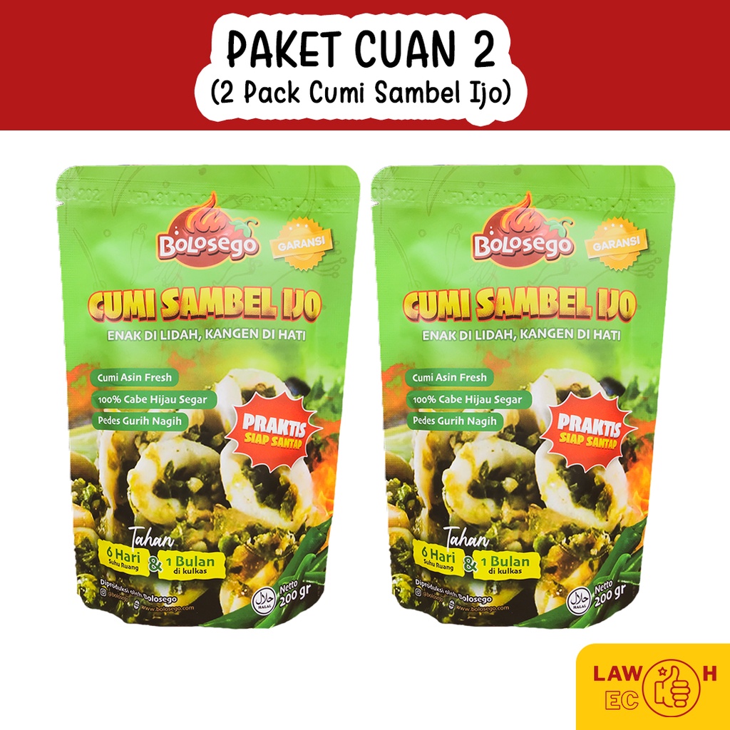 BOLOSEGO PAKET CUAN 2 - 2 Pack Cumi Sambel Ijo