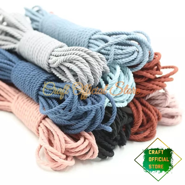 5 METER Tali Karet Korea Ulir Tali Elastis Bahan Strap Masker