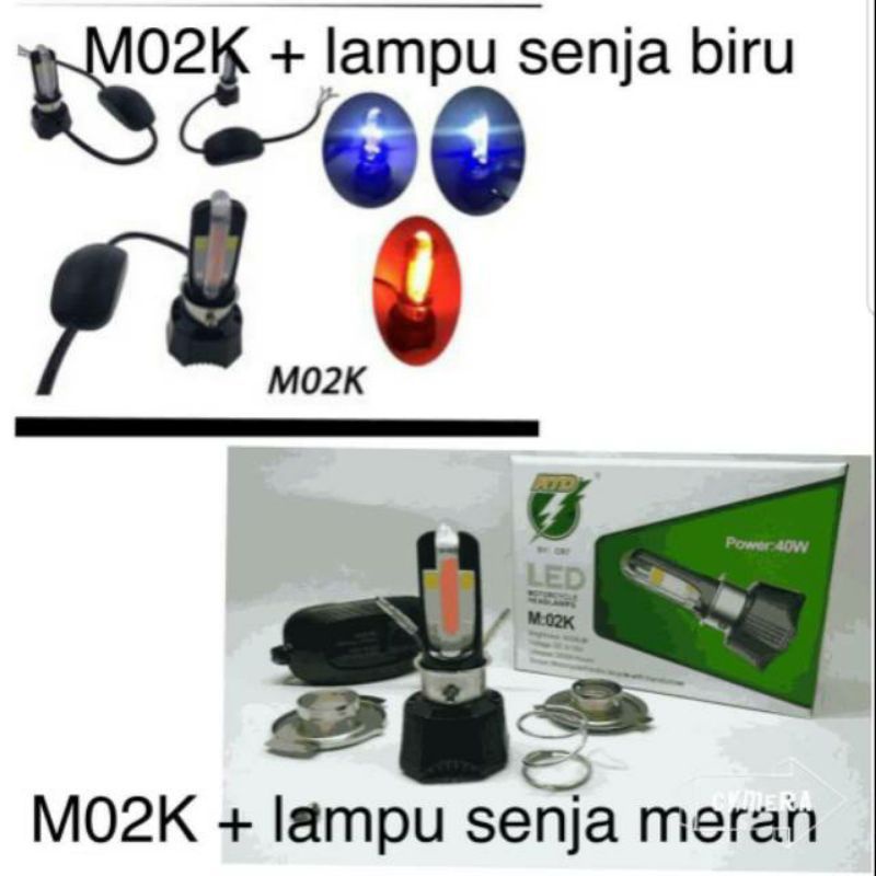 Lampu Depan Led 4 Sisi AC DC H6 40W Plus Senja M02K RTD