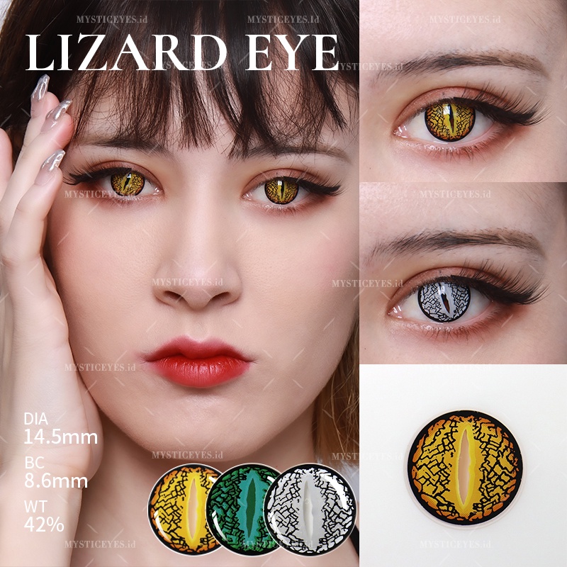 MYSTICEYES SOFTLENS COSPLAY CRAZY LENS  LIZARD EYE SERI 14.5MM (NORMAL)