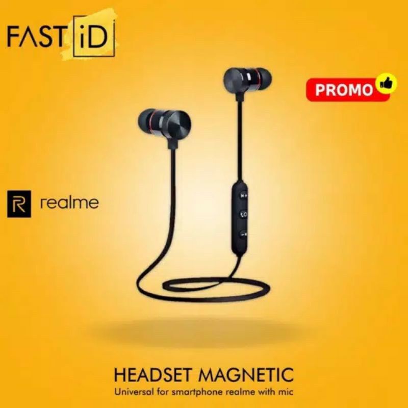 HF HEADSET/EARPHONE REALME TYPE A09 BLUETOOTH MAGNET WIRELESS