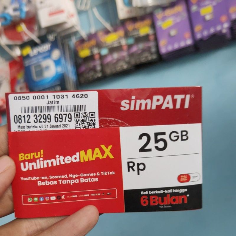 KARTU Telkomsel Unlimited Max 25 Gb Fress Youtube | Shopee Indonesia