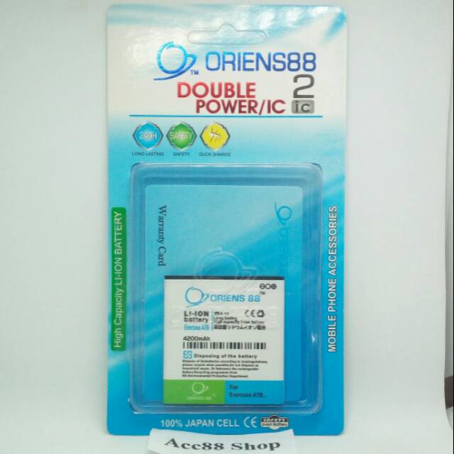 Baterai Batre Battery Double Power OR88/ Oriens88 Evercoss A7B